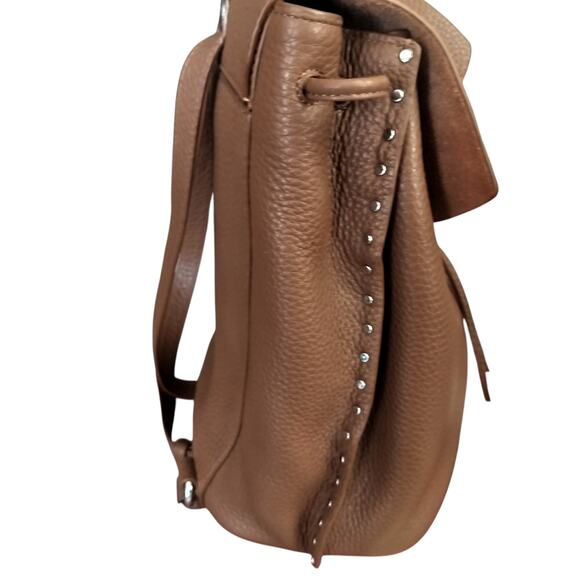 4755) Rebecca Minkoff Darren Signature Leather Backpack in Tobacco color - Picture 5 of 13